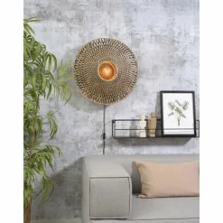 Style Boho-Chic-Good & Mojo Applique murale BALI Noir, 1 lumière