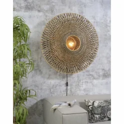 Style Boho-Chic-Good & Mojo Applique murale BALI Noir, 1 lumière