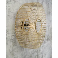 Style Boho-Chic-Good & Mojo Applique murale BROMO Noir, 1 lumière