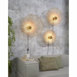 Style Boho-Chic-Good & Mojo Applique murale BROMO Noir, 1 lumière