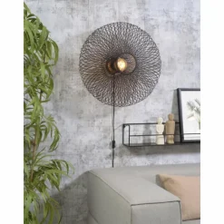 Style Boho-Chic-Good & Mojo Applique murale CANGO Noir, 1 lumière