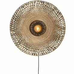 Style Boho-Chic-Good & Mojo Applique murale KALIMANTAN Noir, 1 lumière