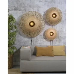 Style Boho-Chic-Good & Mojo Applique murale KALIMANTAN Noir, 1 lumière