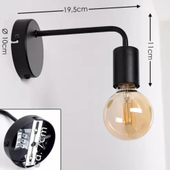 hofstein Applique murale Gravenstein Noir, 1 lumière* Appliques