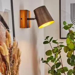 Lampes Dorées-hofstein Applique murale Gressot Ancien, Écru, Nickel mat, 1 lumière