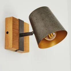 Lampes Dorées-hofstein Applique murale Gressot Ancien, Écru, Nickel mat, 1 lumière