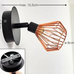 Luminaires Rustiques-hofstein Applique murale Grönhöj Noir, 1 lumière