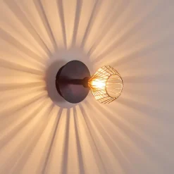 Luminaires Rustiques-hofstein Applique murale Grönhöj Noir, 1 lumière