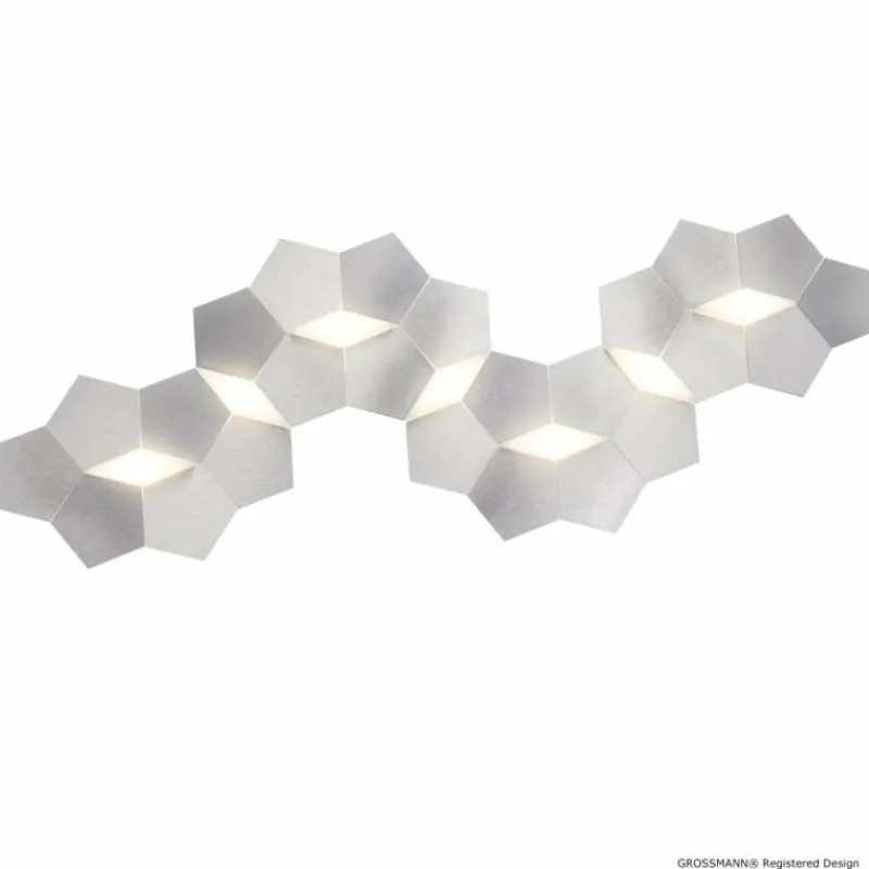 Luminaires Grossmann Applique murale Grossmann Linde LED Aluminium, 7 lumières* Éclairage Led