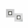 Luminaires Grossmann Applique murale Grossmann KARREE LED Aluminium, Noir, 2 lumières* Appliques
