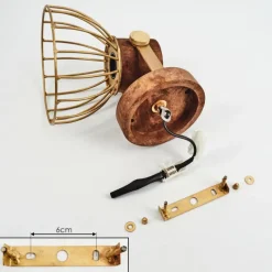 Lampes Industrielles-hofstein Applique murale Grunnfjord Laiton, Écru, 1 lumière