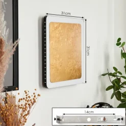 Lampes Dorées-Luce Design Applique murale Guacacallo LED Or, Noir, Blanc, 1 lumière