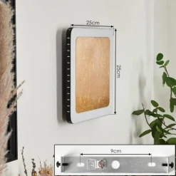 Lampes Dorées-hofstein Applique murale Guacacallo LED Or, Noir, Blanc, 1 lumière