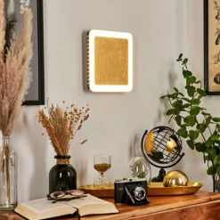 Lampes Dorées-hofstein Applique murale Guacacallo LED Or, Noir, Blanc, 1 lumière