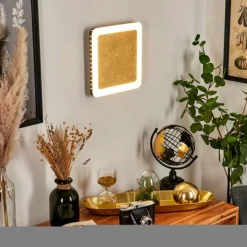 Lampes Dorées-hofstein Applique murale Guacacallo LED Or, Noir, Blanc, 1 lumière