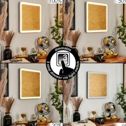 Lampes Dorées-hofstein Applique murale Guacacallo LED Or, Noir, Blanc, 1 lumière