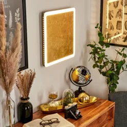 Lampes Dorées-hofstein Applique murale Guacacallo LED Or, Noir, Blanc, 1 lumière