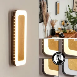 Lampes Dorées-hofstein Applique murale Guacacallo LED Or, Noir, Blanc, 1 lumière