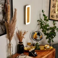 Lampes Dorées-hofstein Applique murale Guacacallo LED Or, Noir, Blanc, 1 lumière