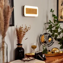 Lampes Dorées-hofstein Applique murale Guacacallo LED Or, Noir, Blanc, 1 lumière