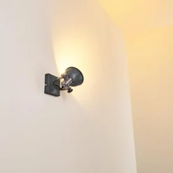 Lampes Industrielles-hofstein Applique murale Gudo Gris, Blanc, 1 lumière