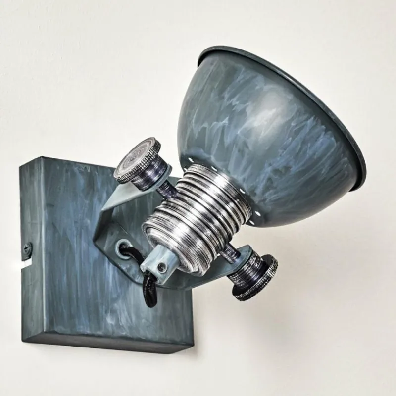 Lampes Industrielles-hofstein Applique murale Gudo Gris, Blanc, 1 lumière