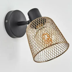 hofstein Applique murale Guitton Noir, 1 lumière* Spots Et Projecteurs