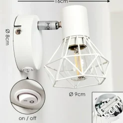 hofstein Applique murale Gullspang Blanc, 1 lumière* Spots Et Projecteurs