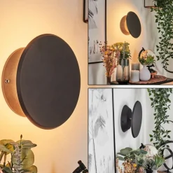 hofstein Applique murale Gusum LED Noir, 1 lumière