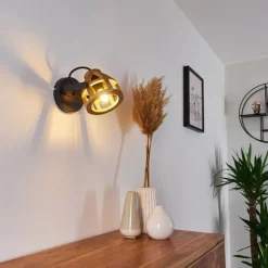 Lampes Industrielles-hofstein Applique murale Haervej Noir, 1 lumière