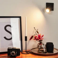 hofstein Applique murale Hakamken LED Noir, 1 lumière