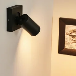 hofstein Applique murale Hakamken LED Noir, 1 lumière