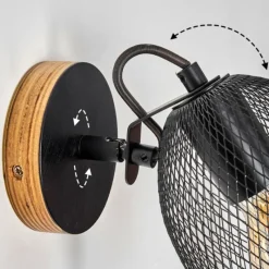 Lampes Vintages & Rétros-hofstein Applique murale Hakvaag Brun, Noir, 1 lumière