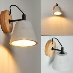 Lampes Vintages & Rétros-hofstein Applique murale Halltorp Bois foncé, Noir, 1 lumière