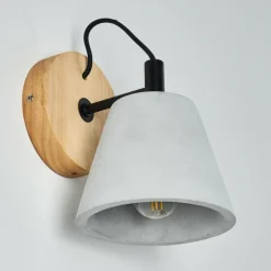 Lampes Vintages & Rétros-hofstein Applique murale Halltorp Bois foncé, Noir, 1 lumière