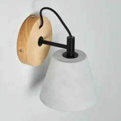 Lampes Vintages & Rétros-hofstein Applique murale Halltorp Bois foncé, Noir, 1 lumière