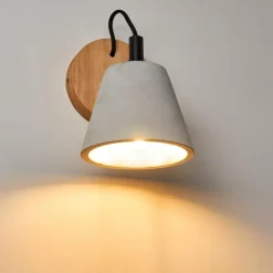 Lampes Vintages & Rétros-hofstein Applique murale Halltorp Bois foncé, Noir, 1 lumière