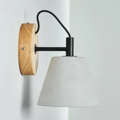 Lampes Vintages & Rétros-hofstein Applique murale Halltorp Bois foncé, Noir, 1 lumière