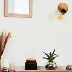 Lampes Industrielles-hofstein Applique murale Harran Chrome, Écru, 1 lumière