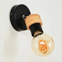 Lampes Industrielles-hofstein Applique murale Harran Chrome, Noir, 1 lumière