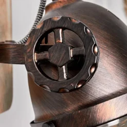 Lampes Industrielles-hofstein Applique murale Herford Bois clair, Cuivre, 1 lumière