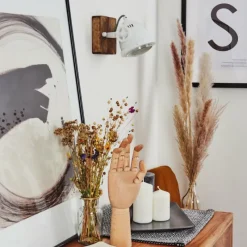 Luminaires Scandinaves-hofstein Applique murale Herford Bois foncé, 1 lumière