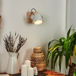 Lampes Industrielles-hofstein Applique murale Herford Écru, Blanc, 1 lumière