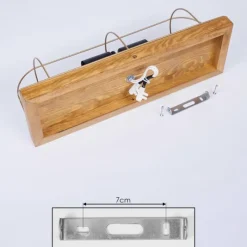 Lampes Dorées-hofstein Applique murale Hodne Écru, Noir, 2 lumières