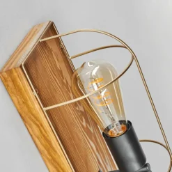 Lampes Dorées-hofstein Applique murale Hodne Écru, Noir, 2 lumières