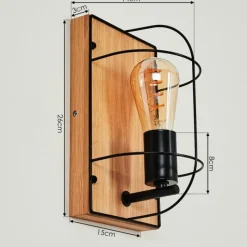 Lampes Vintages & Rétros-hofstein Applique murale Hodne Écru, Noir, 1 lumière