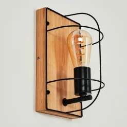 Lampes Vintages & Rétros-hofstein Applique murale Hodne Écru, Noir, 1 lumière