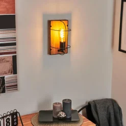 Lampes Vintages & Rétros-hofstein Applique murale Hodne Écru, Noir, 1 lumière