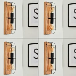 Lampes Vintages & Rétros-hofstein Applique murale Hodne Écru, Noir, 2 lumières