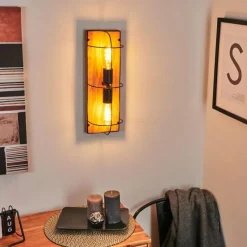 Lampes Vintages & Rétros-hofstein Applique murale Hodne Écru, Noir, 2 lumières